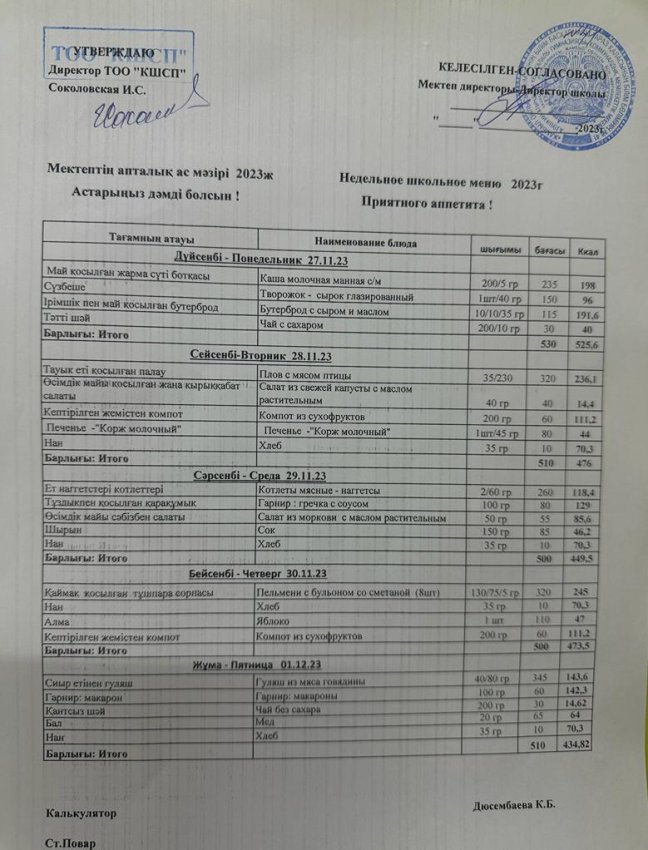 Ас мәзірі 27.11.2023-01.12.2023
