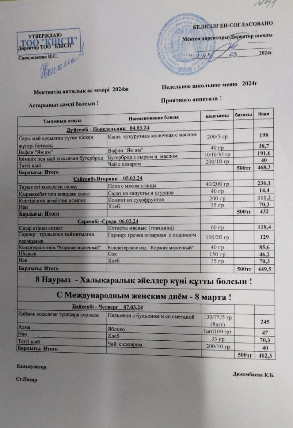 Ас мәзірі 04.03.2024-07.03.2024