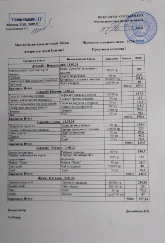 Ас мәзірі 11.03.2024-15.03.2024